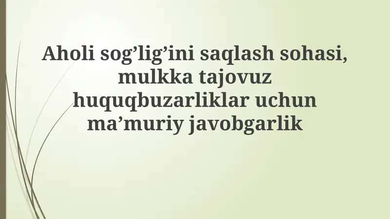 Ma'muriy Javobgarlikning Huquqiy Asoslari 1