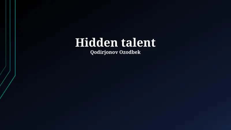 Unveiling Hidden Talents: Definition and Identification 1
