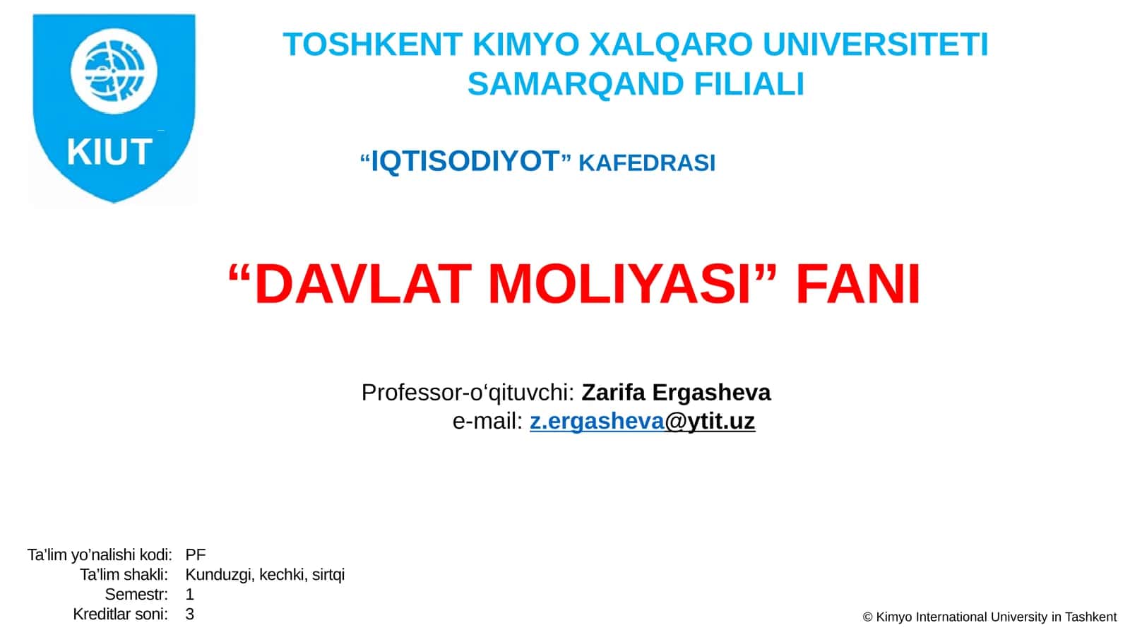 DAVLAT MOLIYASI FANI 1