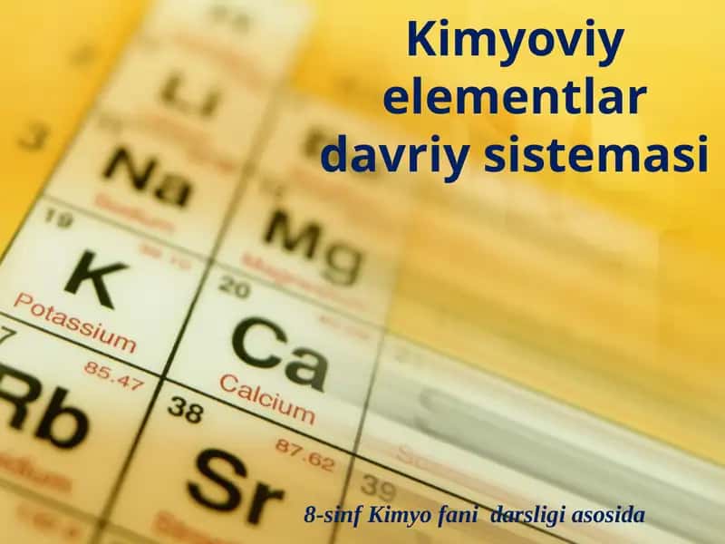 Kimyoviy elementlar davriy sistemasi 1