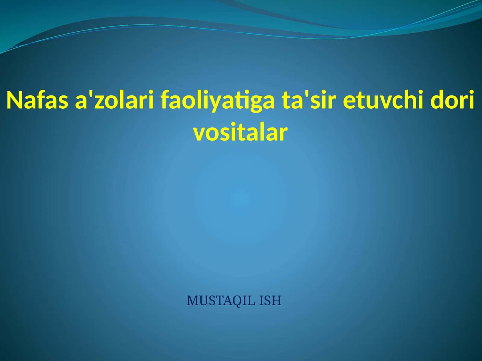 Nafas olish jarayoni 1