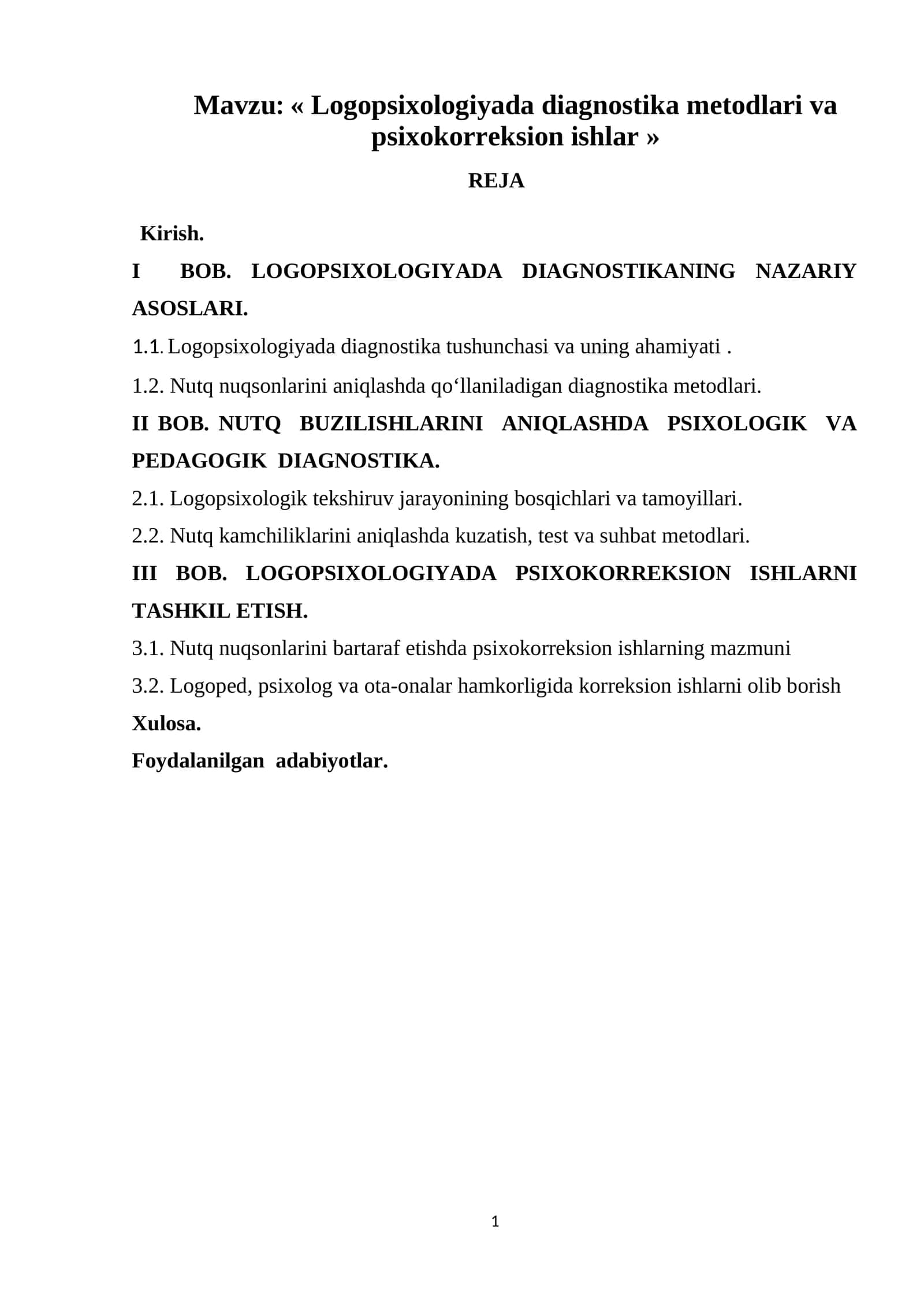 Logopsixologiyada diagnostika metodlari va psixokorreksion ishlar » 1