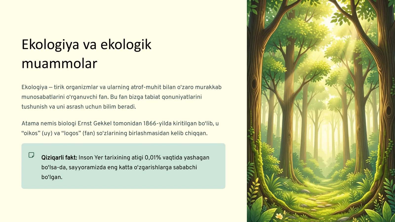 Ekologiya va ekologik muammolar 1