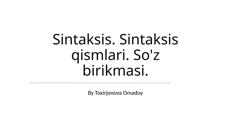 So'z birikmasi 1