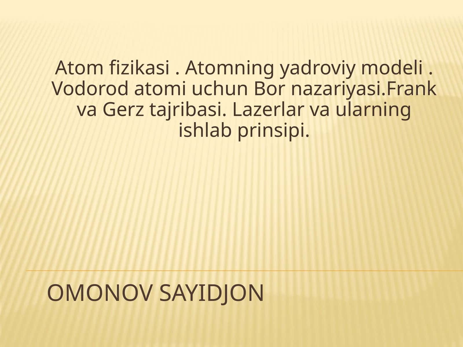 Atomfizikasi 1