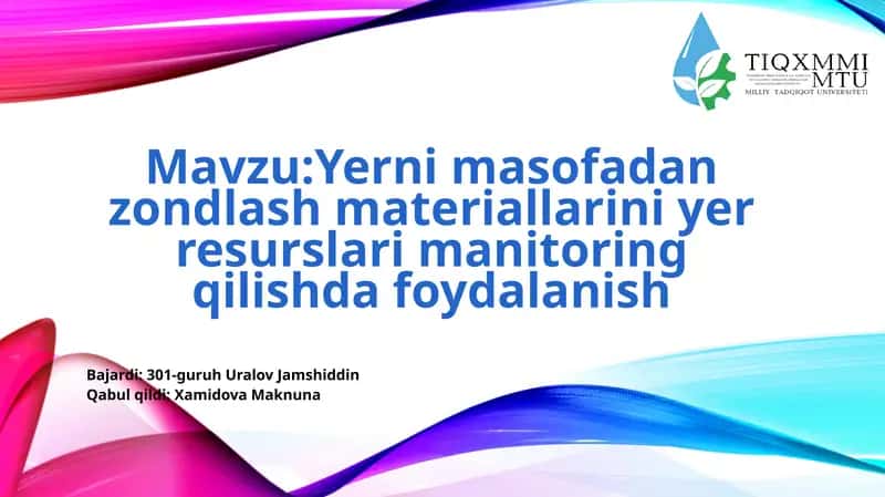 Yernimasofadanzondlashmateriallariniyerresurslarimanitoringqilishdafoydalanish 1