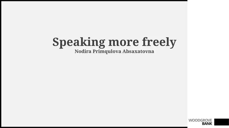 Speaking more freely 1