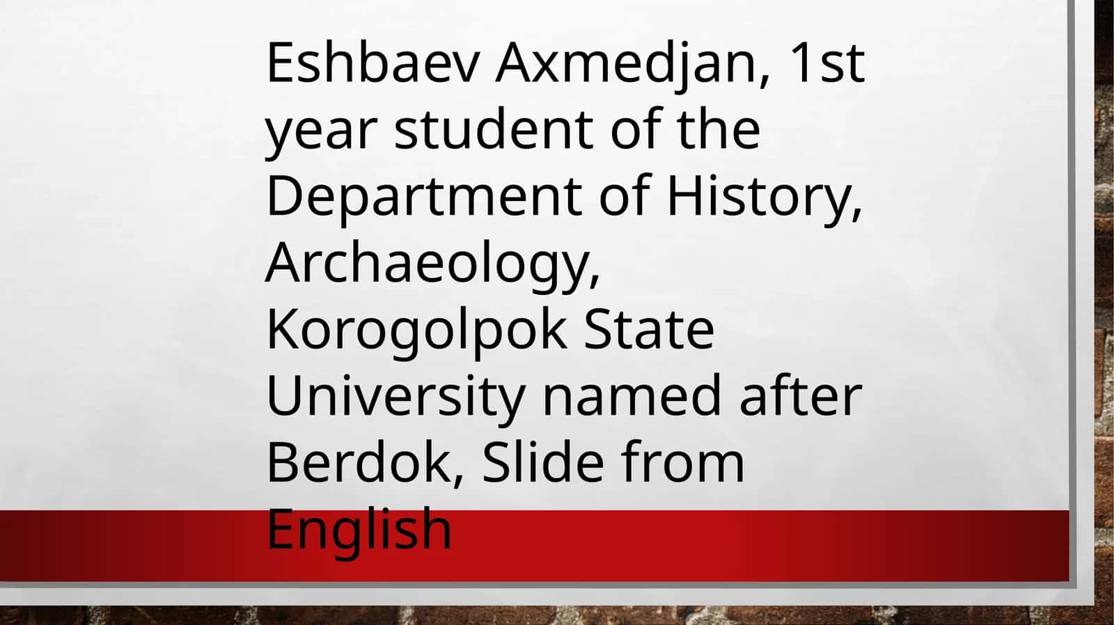 Slide from English 1