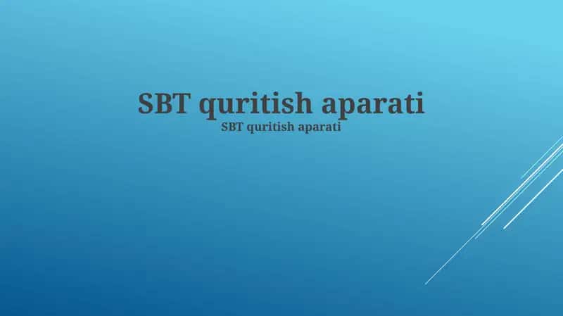 SBT quritish aparati 1