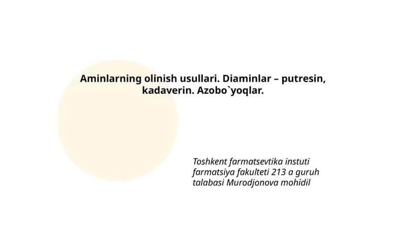 Аminlаrning оlinish usullаri 1