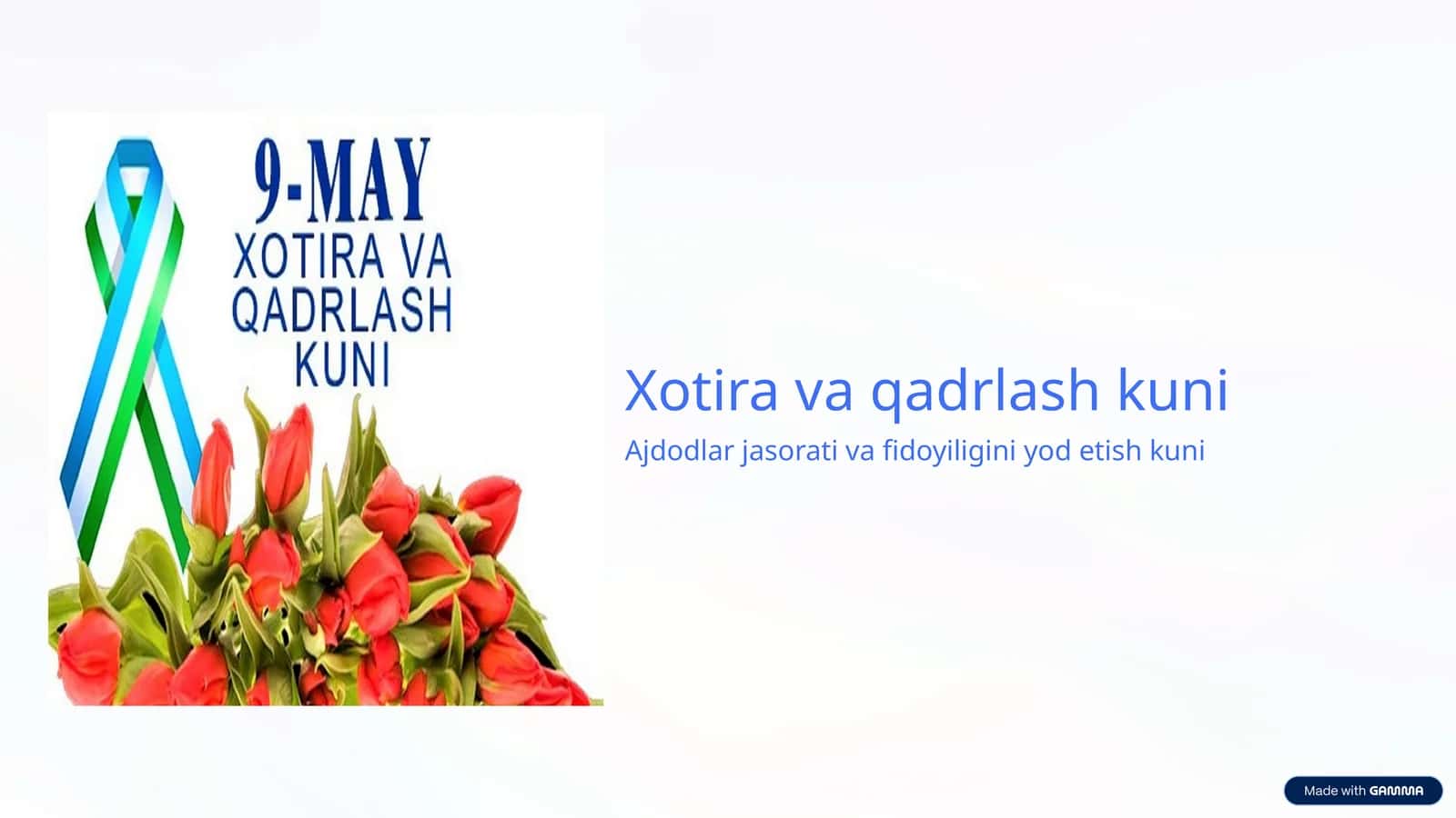 xotira va qadirlash kuniga taqdimot 1