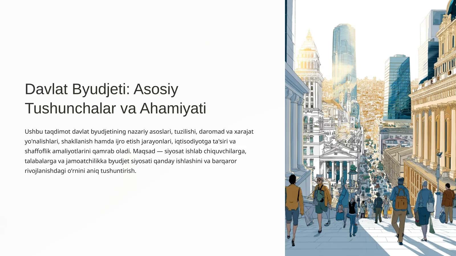 Davlat Byudjeti Asosiy Tushunchalar va Ahamiyati 1