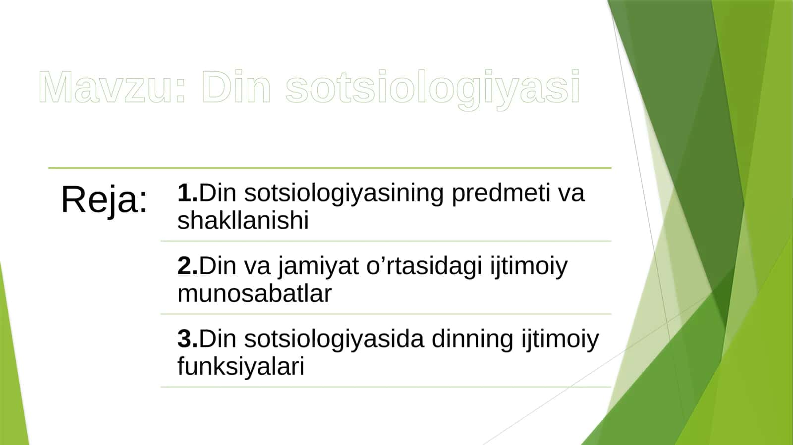 Dinsotsiologiyasi 1
