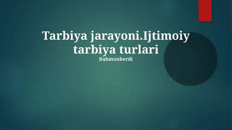 Ijtimoiy ta'lim 1