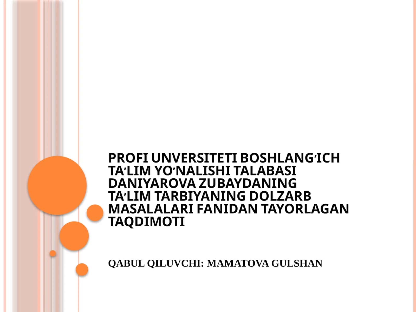 Yoshlarda mafkuraviy immunitetni shakllantirishda ta'lim -tarbiyaning o'rni. 1