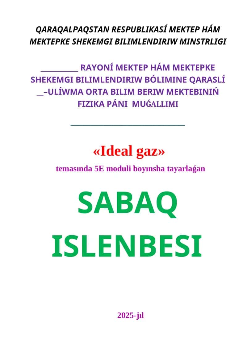 Ideal gaz 1