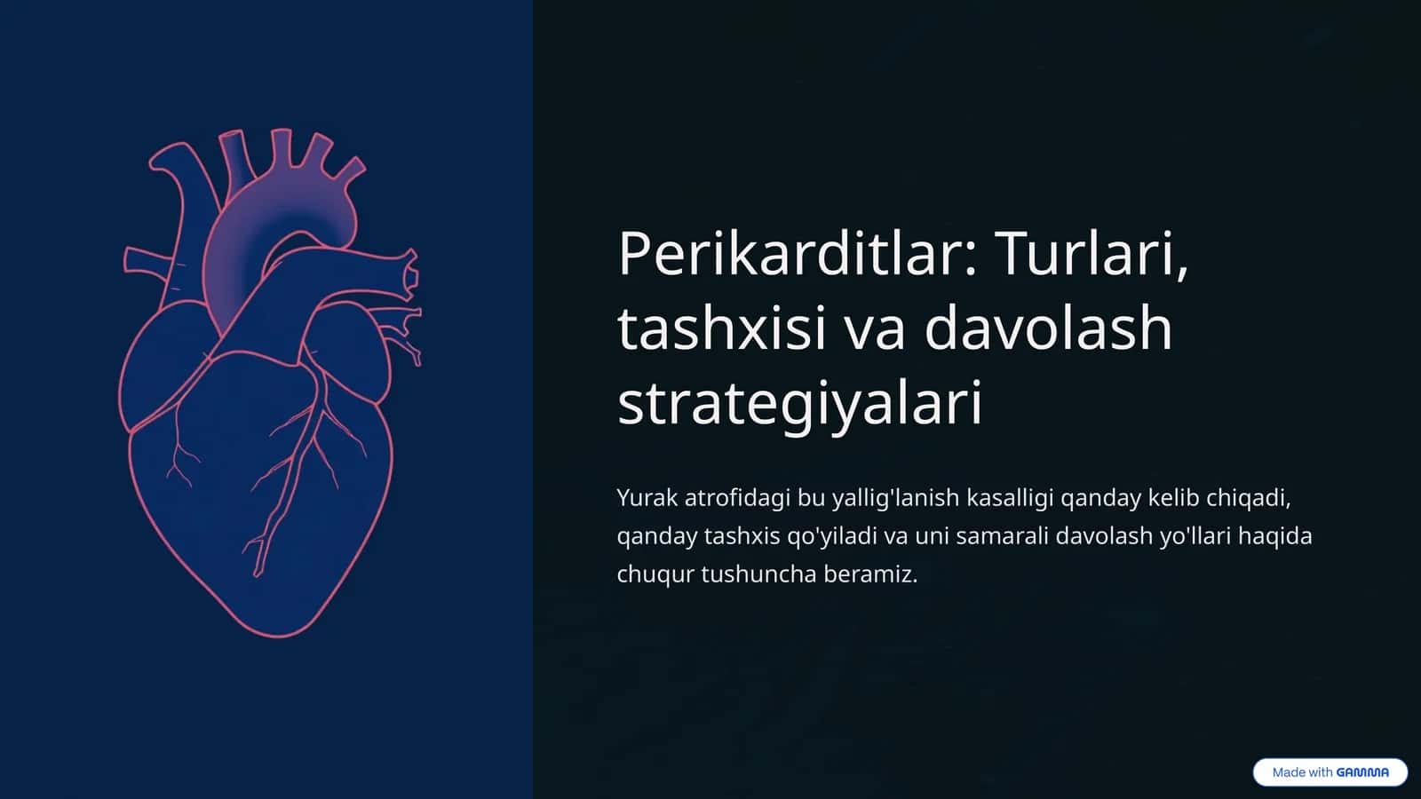 Perikarditlar: Turlari, tashxisi va davolash strategiyalari 1