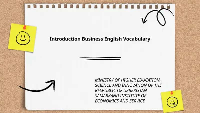 Introduction Business English Vocabulary 1