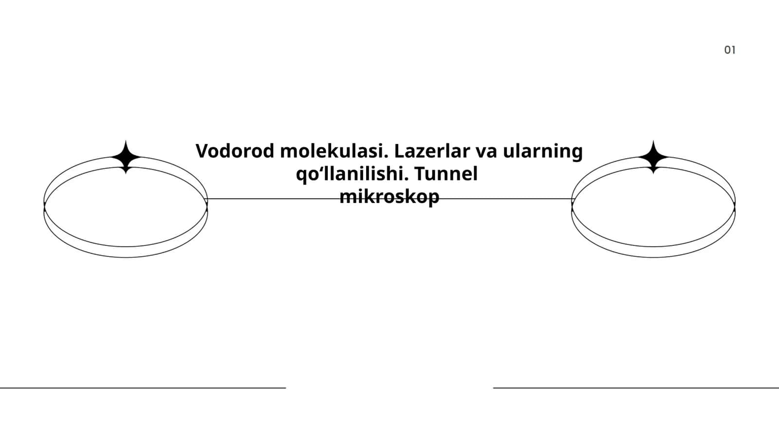 Vodorod molekulasi. Lazerlar va ularning qoʻllanilishi. Tunnel mikroskop 1