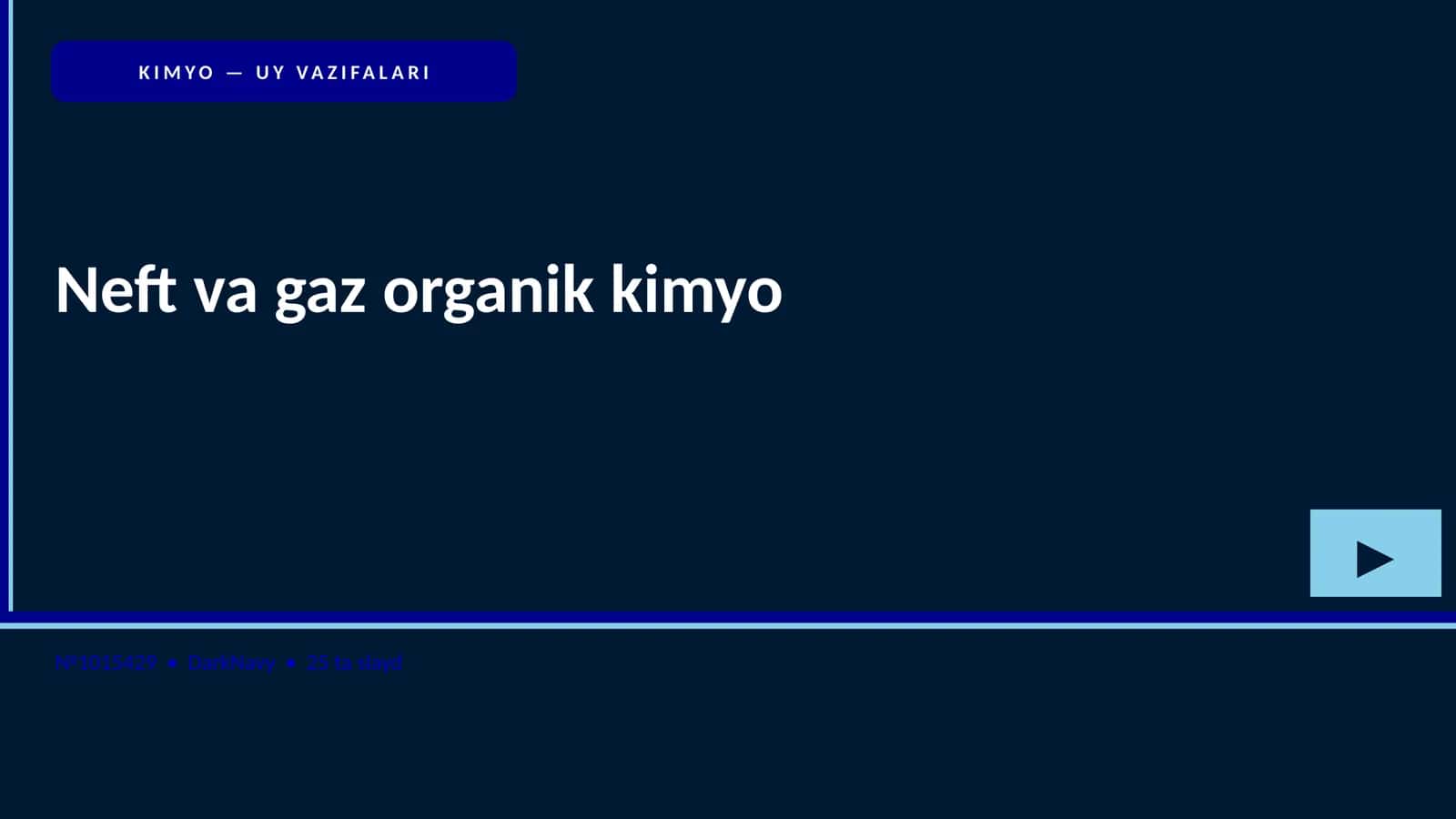 Neft va gaz organik kimyo 1