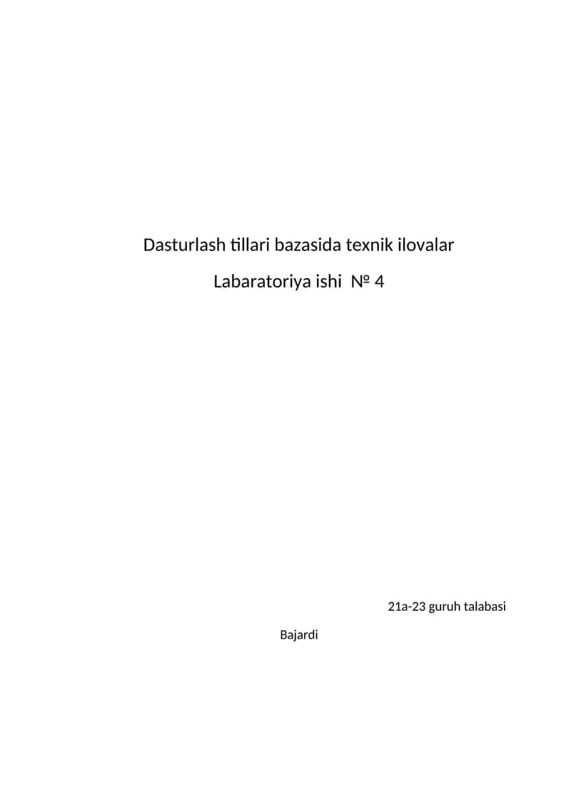Mantiqiy operatorlar (Boolean operators) 1