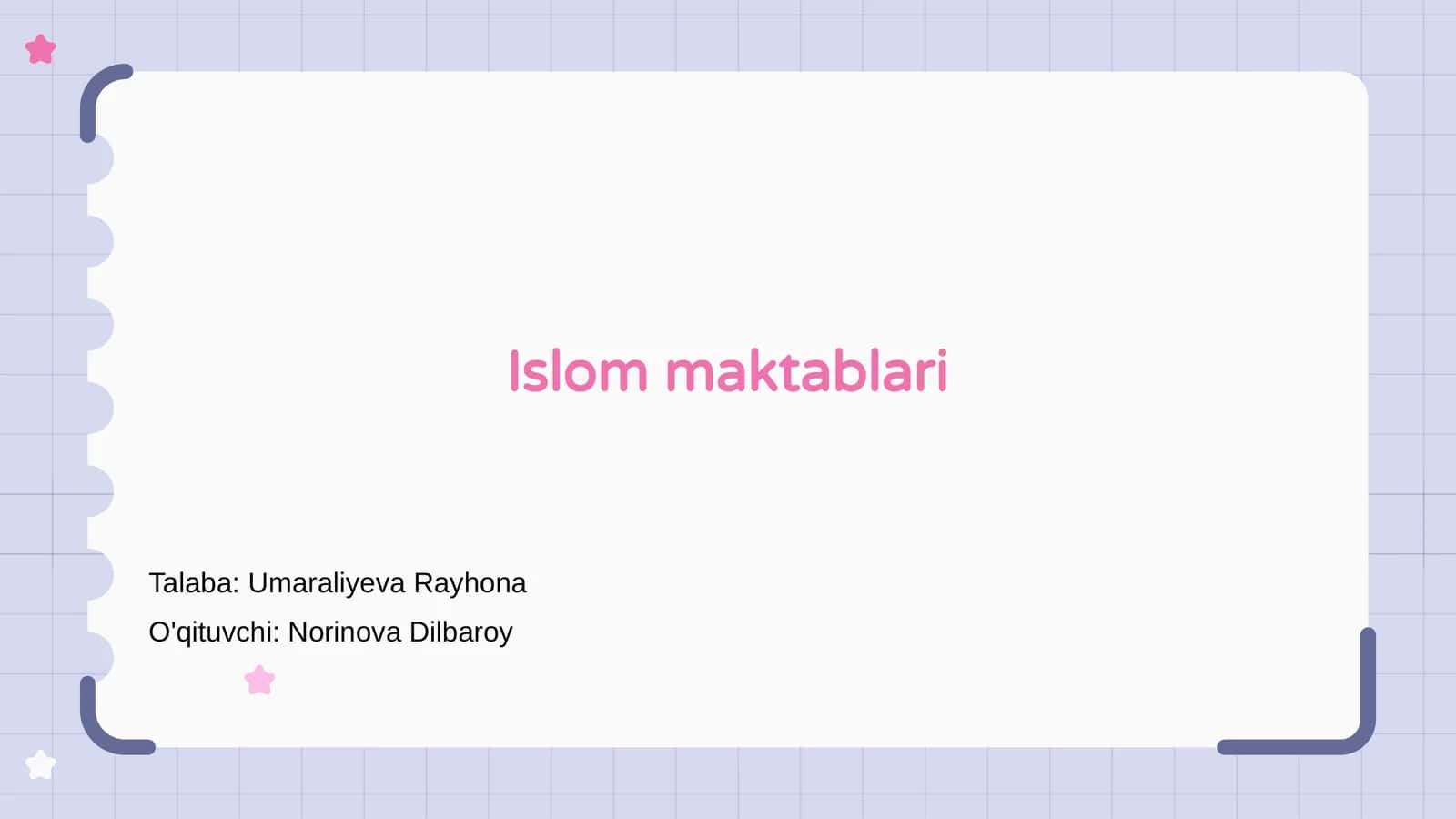 Islom maktablari 1