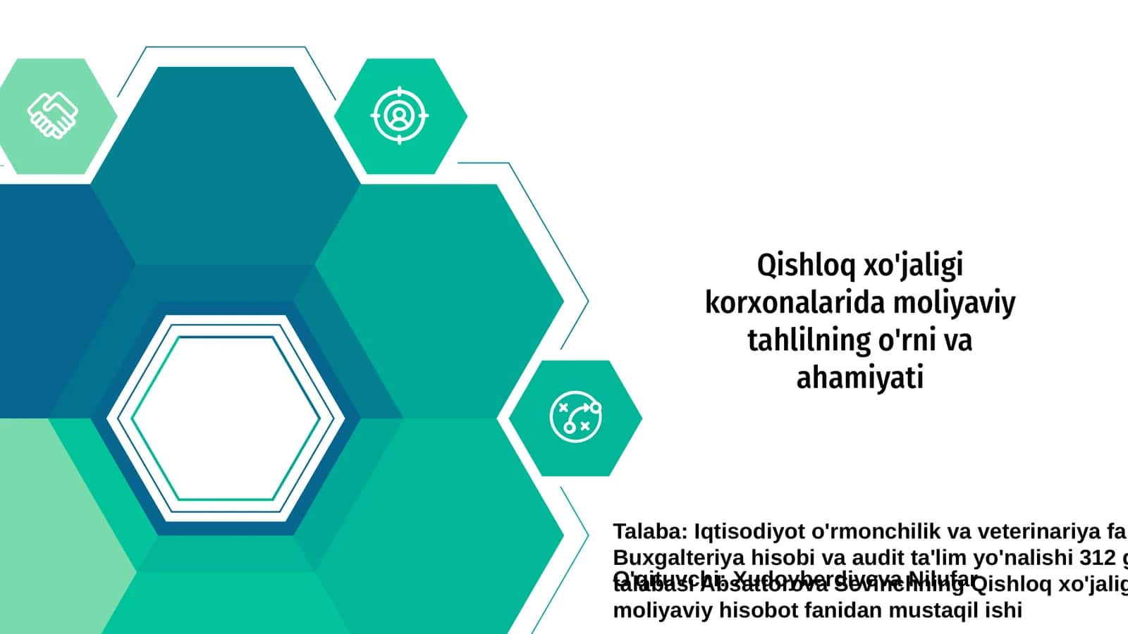 Qishloq xo'jaligi korxonalarida moliyaviy tahlilning o'rni va ahamiyati 1