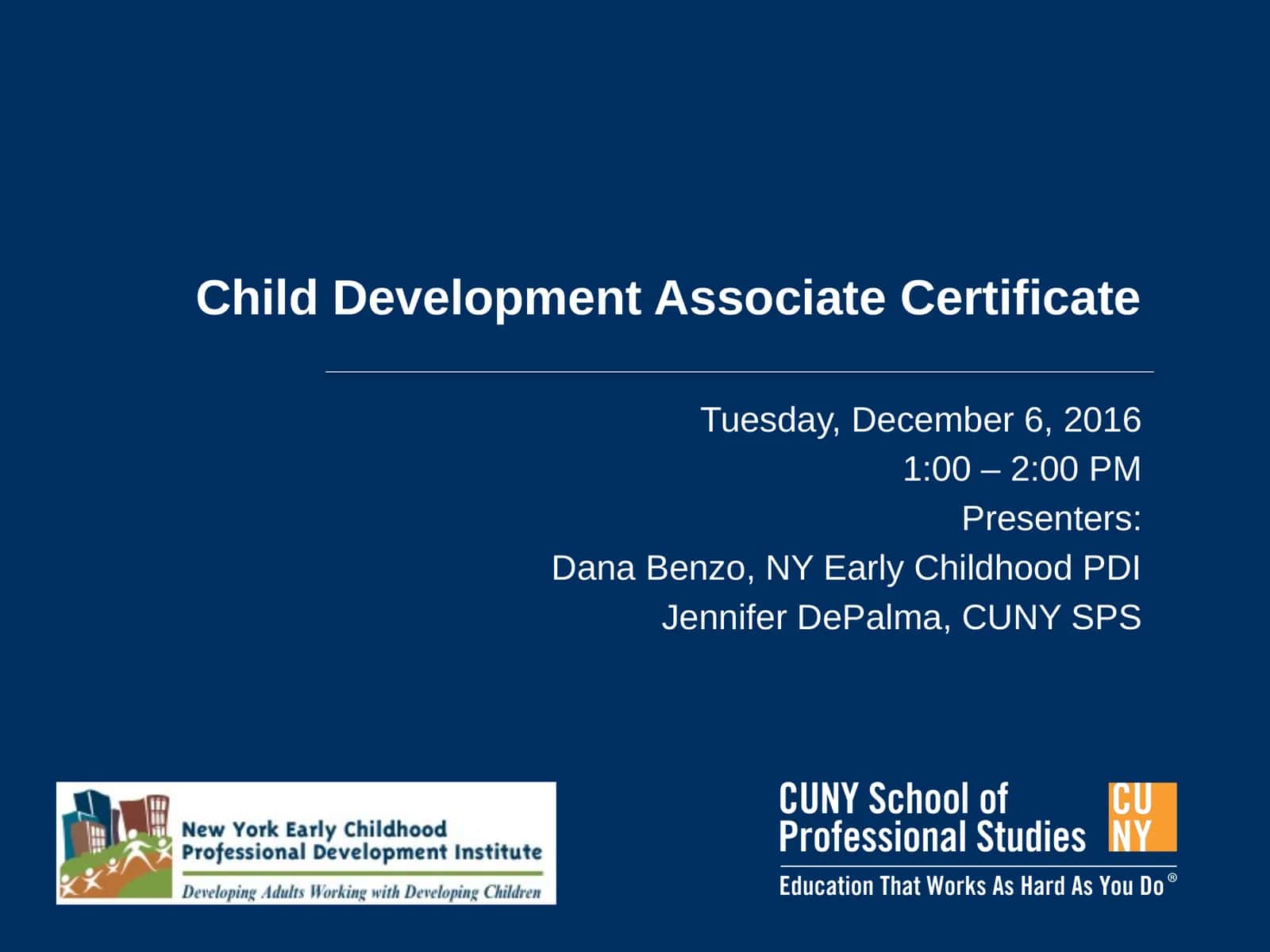 Child Development Associate Certificate 1