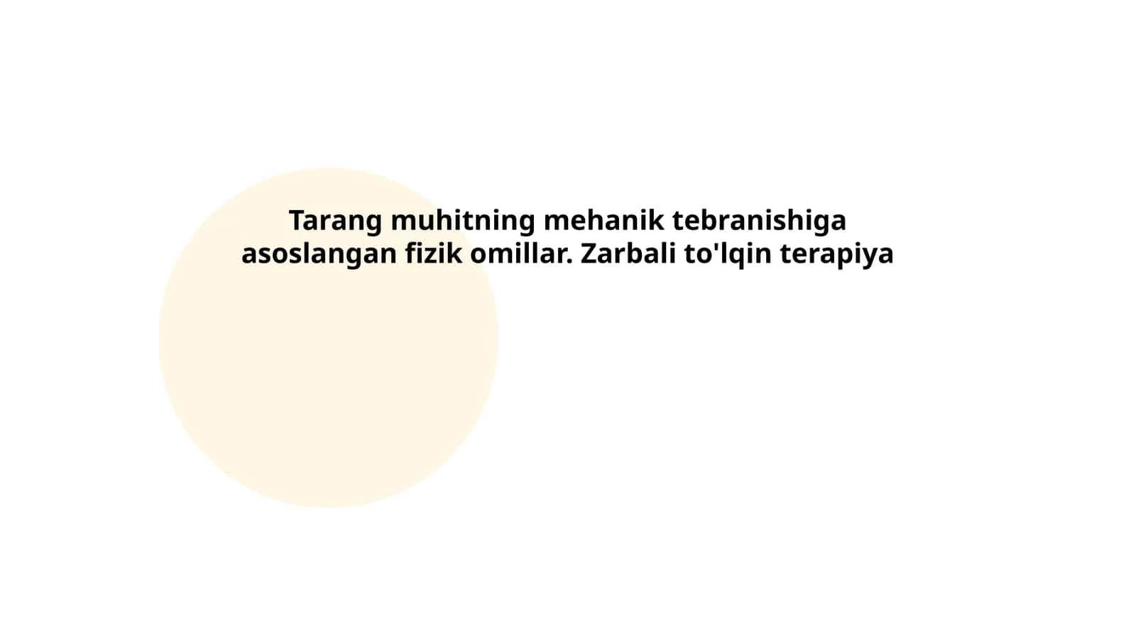 Zarbali to'lqin terapiyasi 1