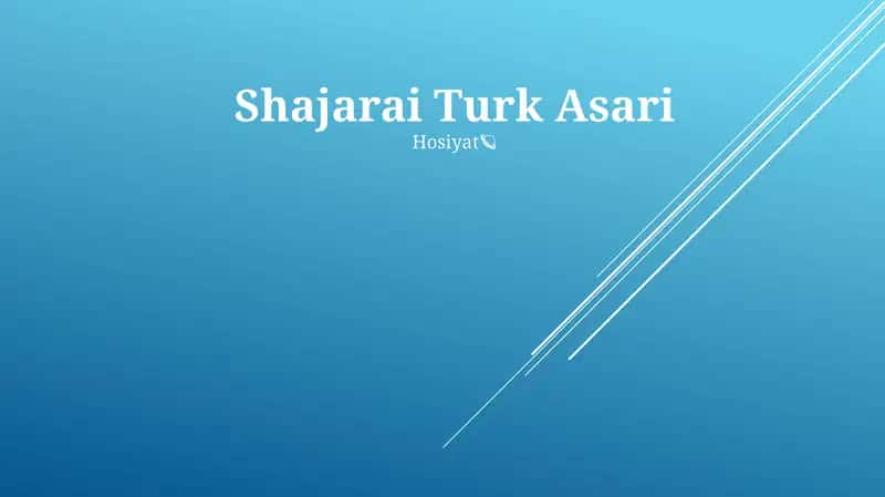 Shajarai Turk Asari 1