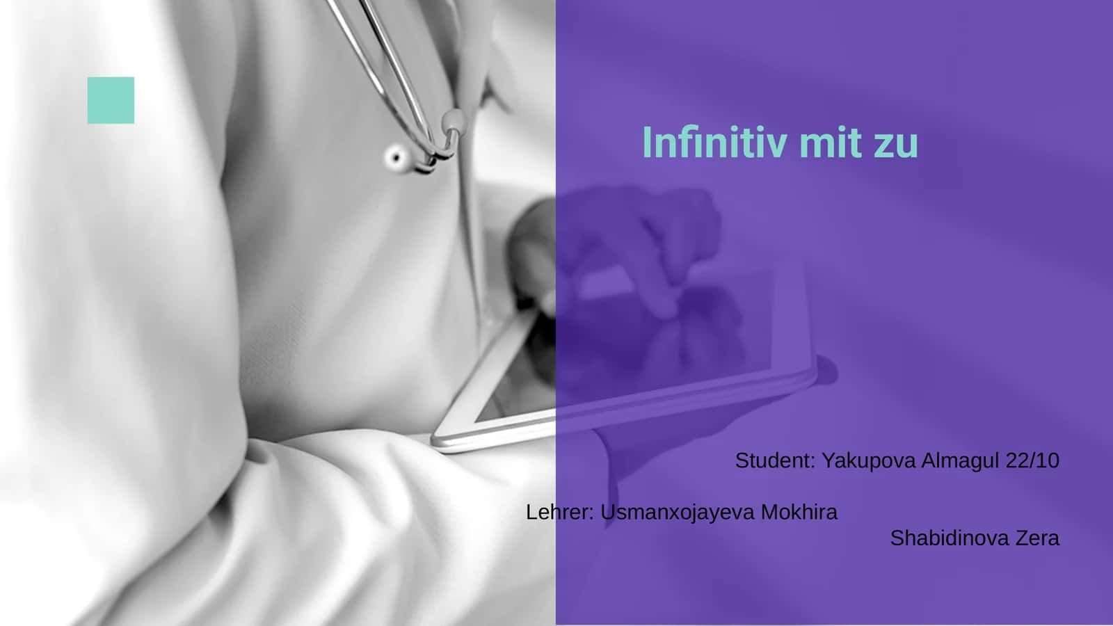 Infinitiv mit zu 1
