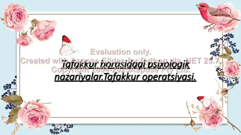 Tafakkur operatsiyasi 1