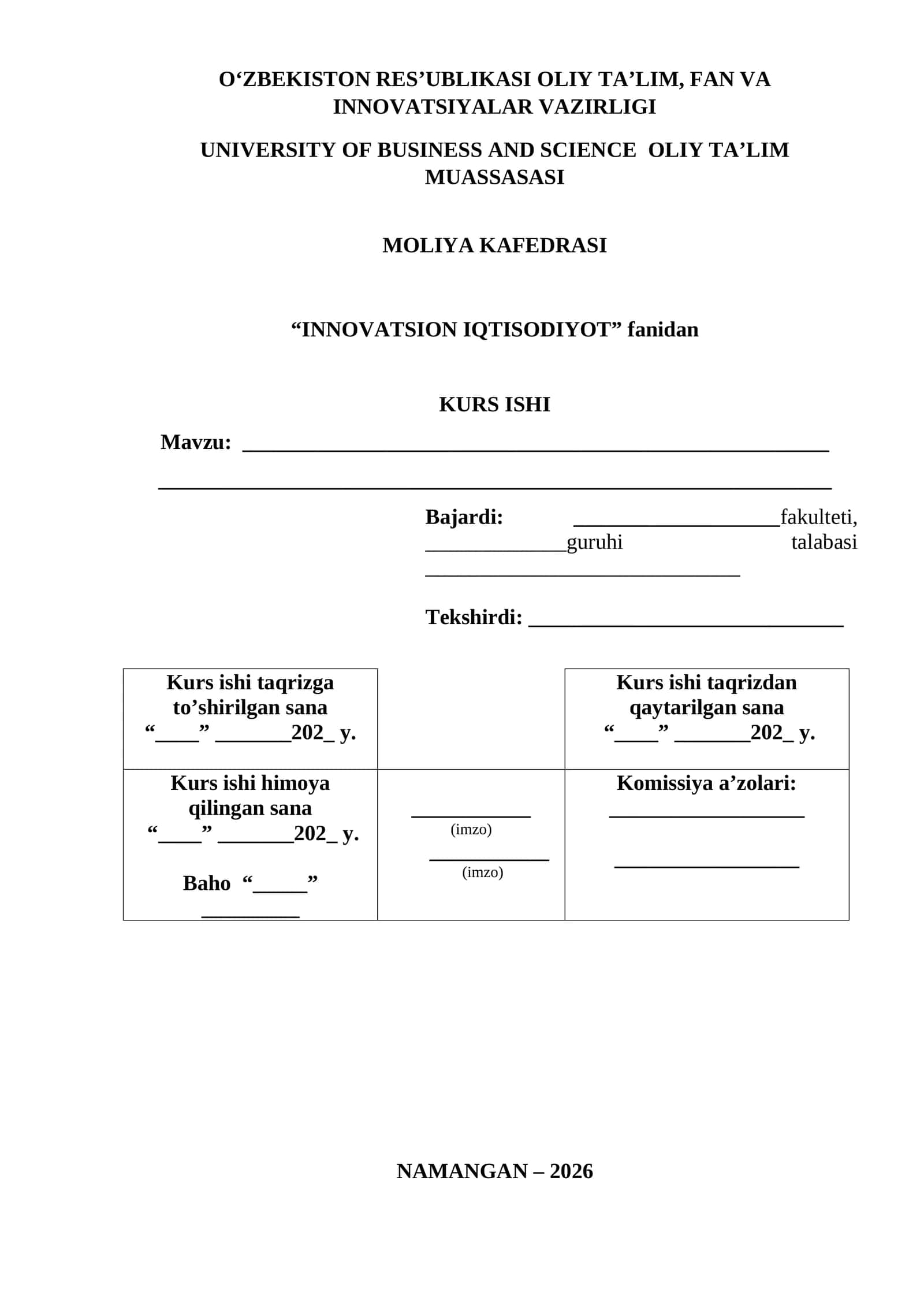 Innovatsion loyihalarni moliyalashtirish manbalari va modellari 1