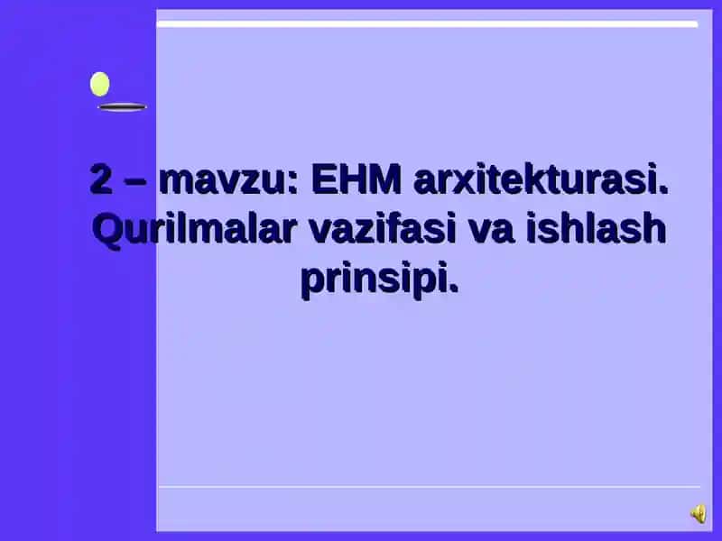 Shaxsiy kompyuterning asosiy qurilmalari