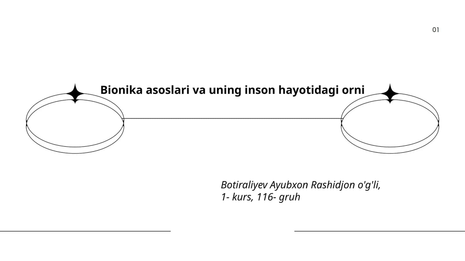Bionika asoslari va uning inson hayotidagi orni 1