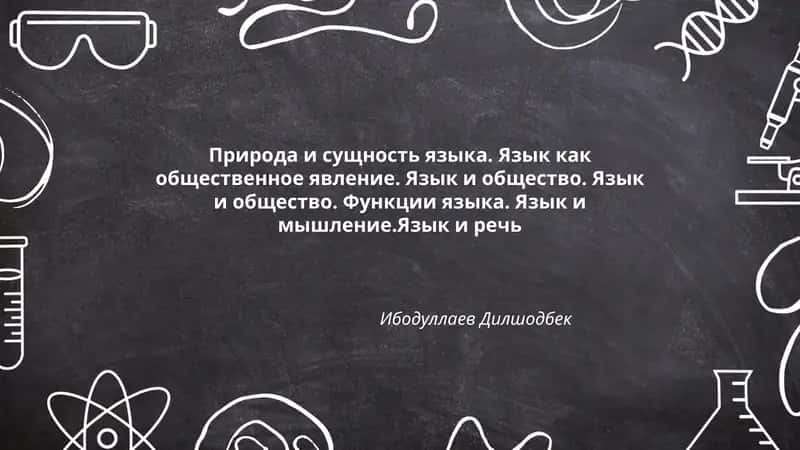 Природа и сущность языка 1