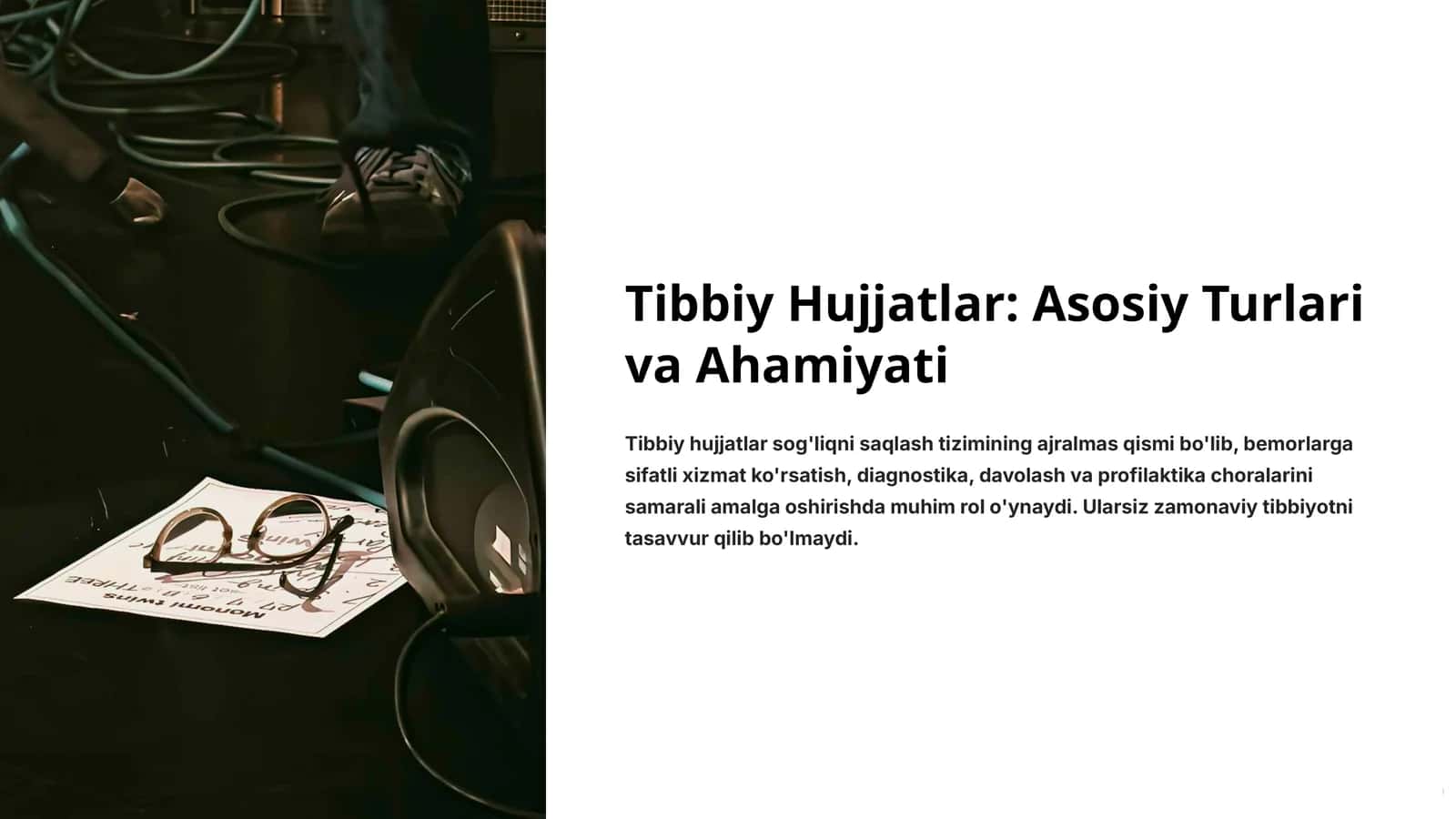 Tibbiy Hujjatlar: Asosiy Turlari va Ahamiyati 1