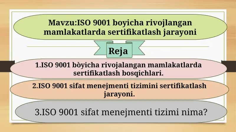 ISO 9001 sertifikatlash jarayoni 1