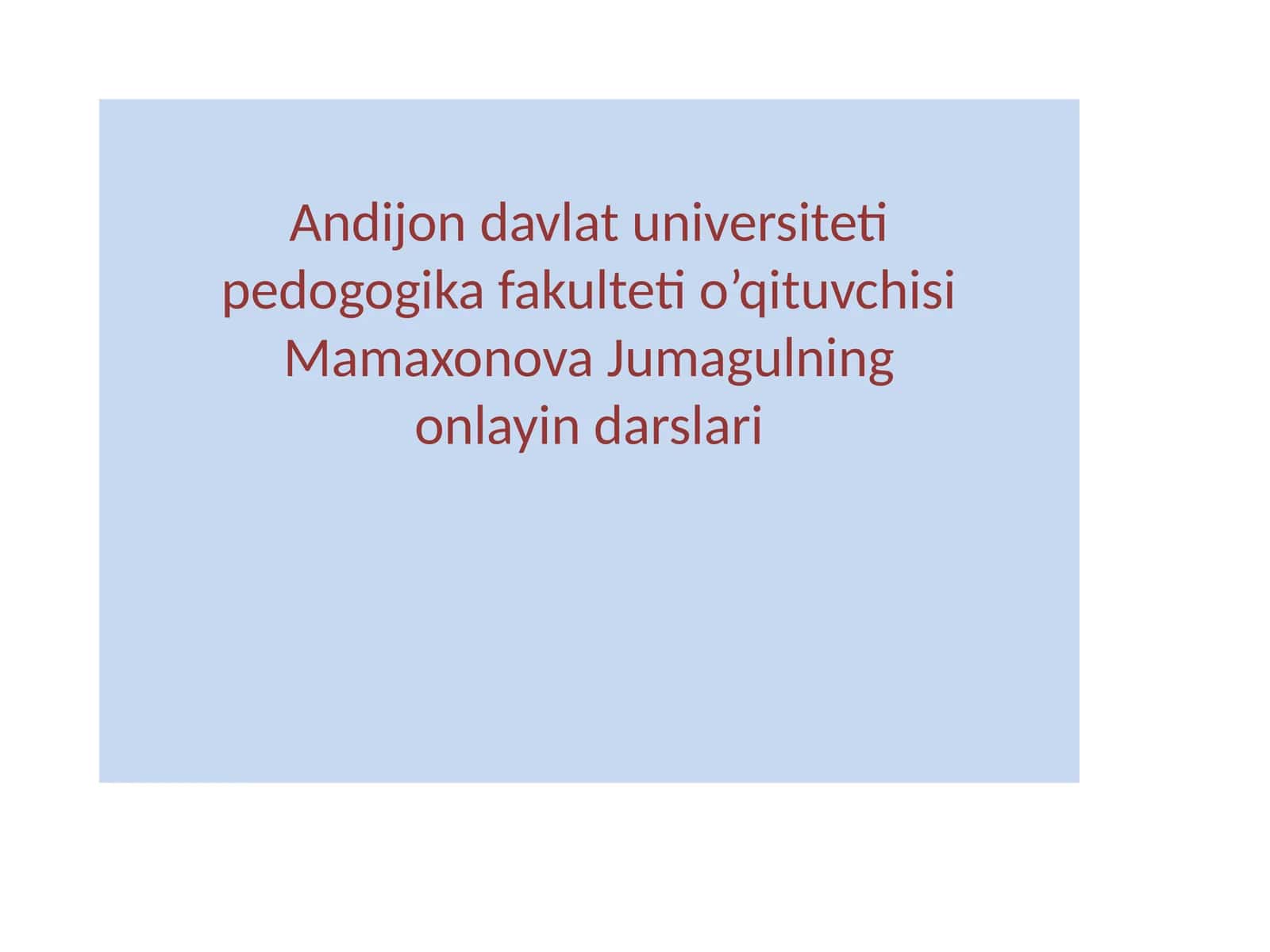 Bolalar bog’chasida ta’lim tarbiya dasturi 1