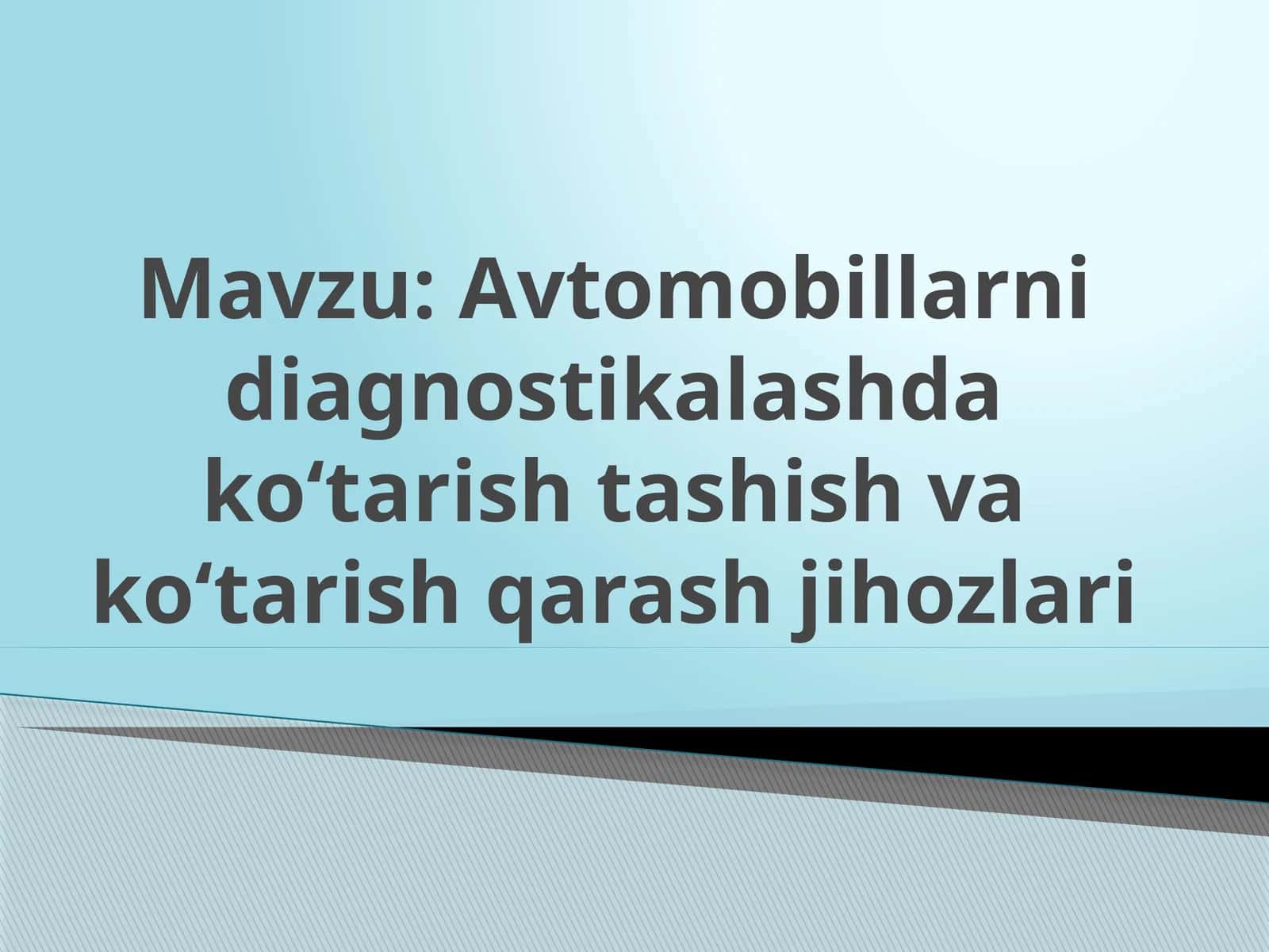 Avtomobillarni diagnostikalash daʼtarish taʼtbiqlari 1