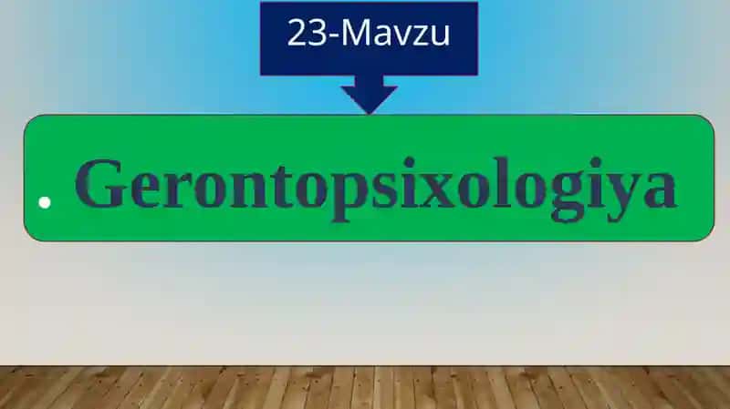 Gerontopsixologiya
