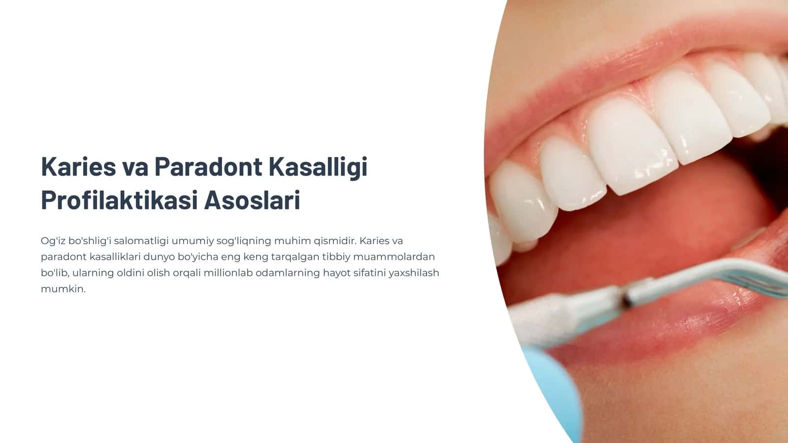 Karies va Paradont Kasalligi Profilaktikasi Asoslari 1