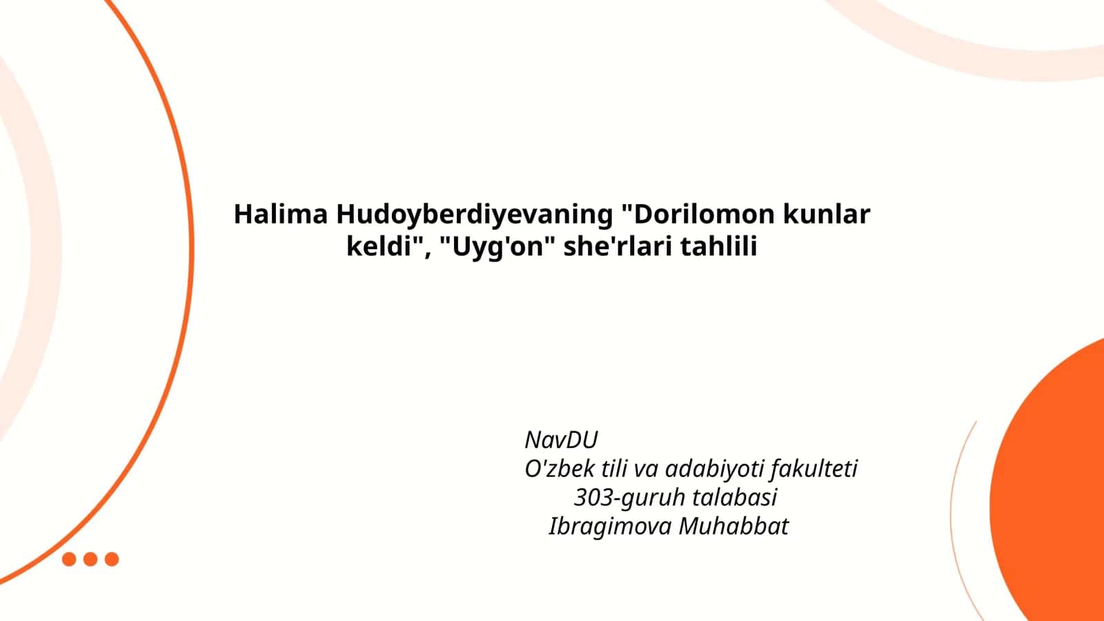 Dorilomon kunlar keldi, Uyg'on she'rlari tahlili 1