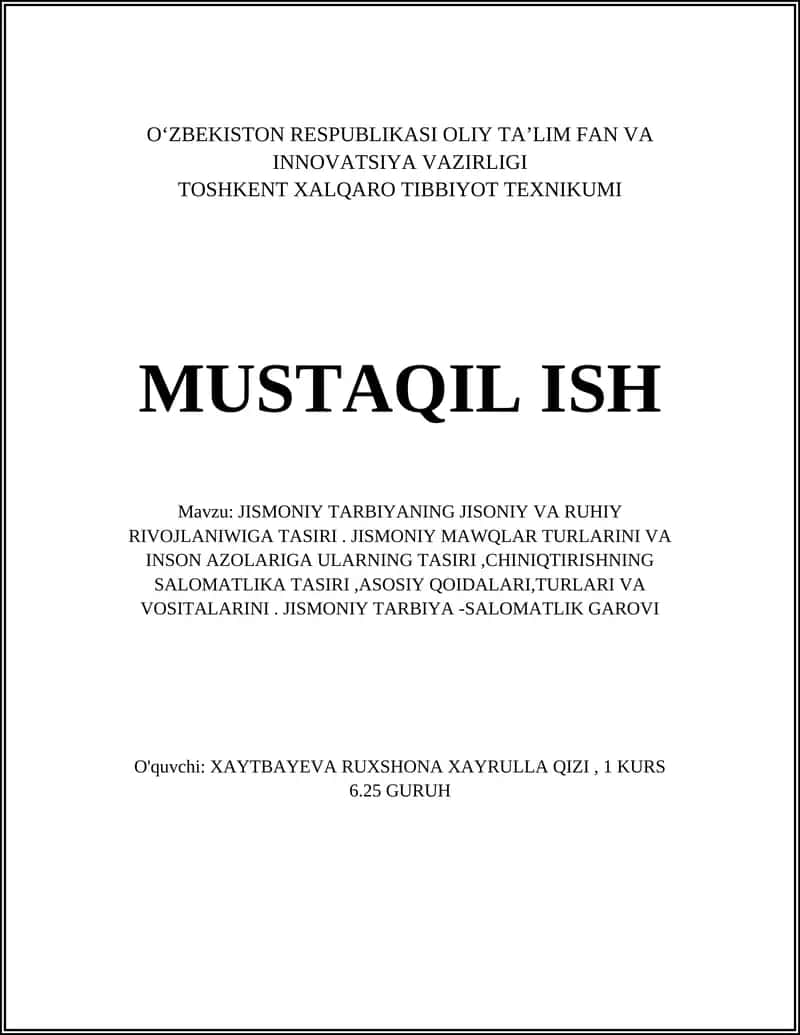 Jismoniy tarbiya - salomatlikgarovi 1