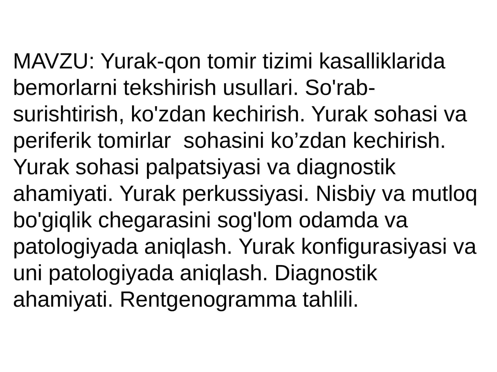 Yurak-qon tomir tizimi kasalliklari 1