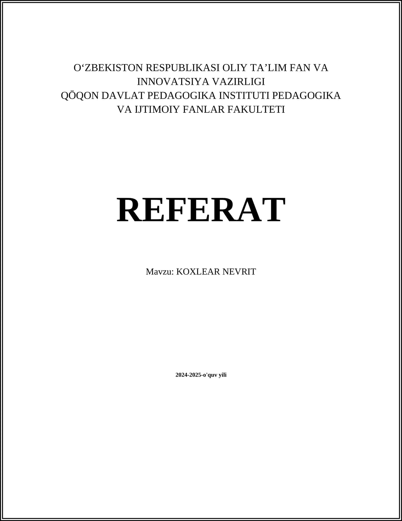 KOXLEAR NEVRIT 1