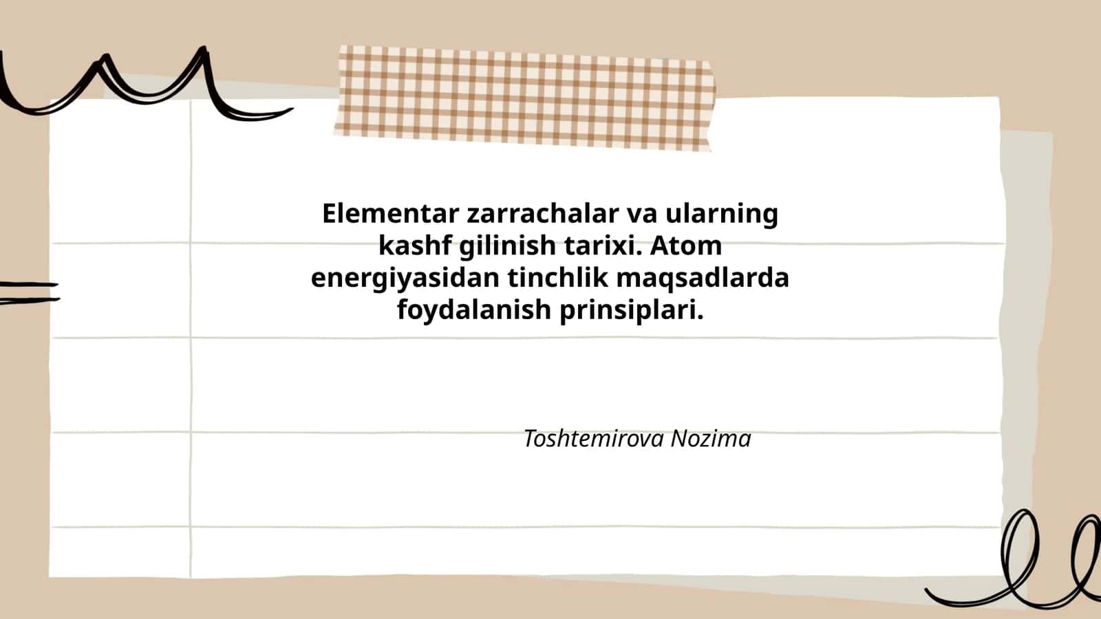 Elementar zarrachalar va ularning kashf gilinish tarixi 1