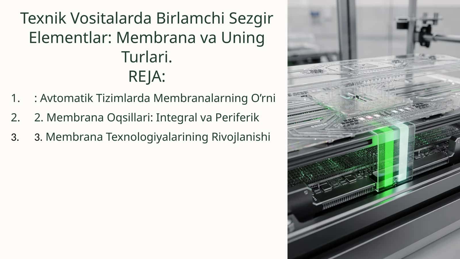Texnik Vositalarda Birlamchi Sezgir Elementlar: Membrana vaUningTurlari 1