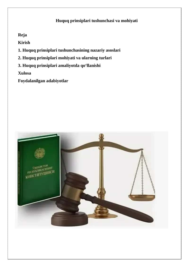 Huquq prinsiplari tushunchasi va mohiyati 1