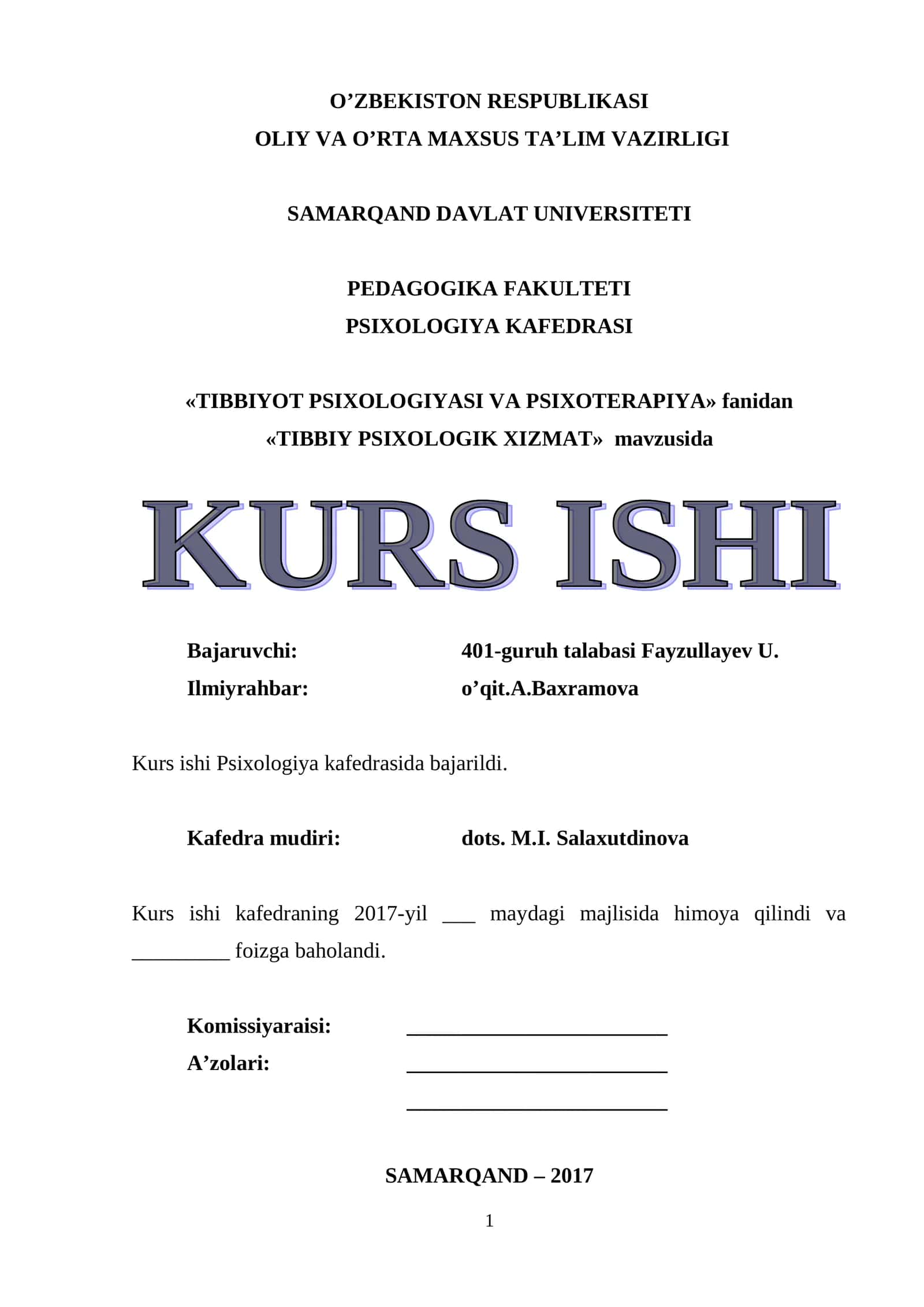 Tibbiy psixologik xizmat 1